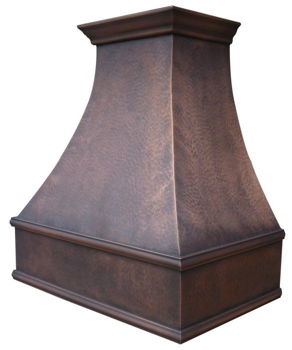 Copper Best H7 362139L Copper Kitchen Vent Hood in Antique Copper