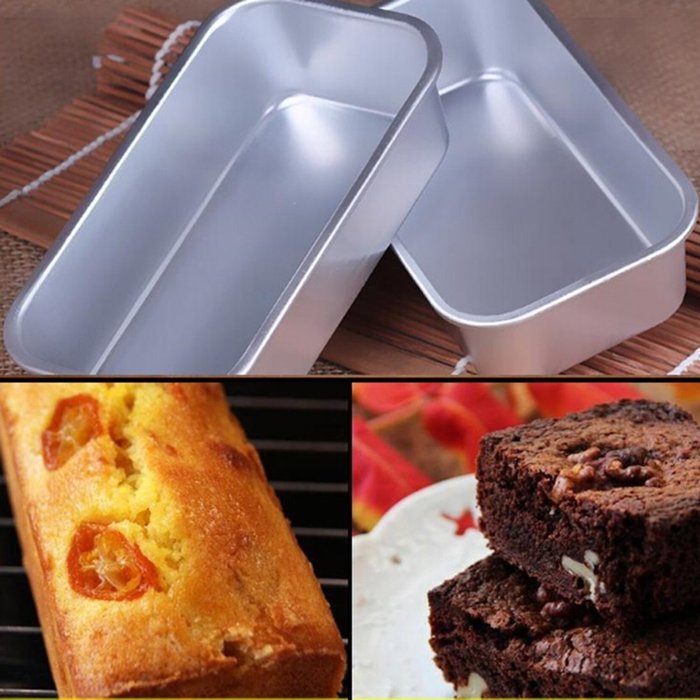 DUFUSTORE 1pcs Rectangle Aluminum Box Loaf Tin for Home Bread Cake Baking Bakeware N3 free image