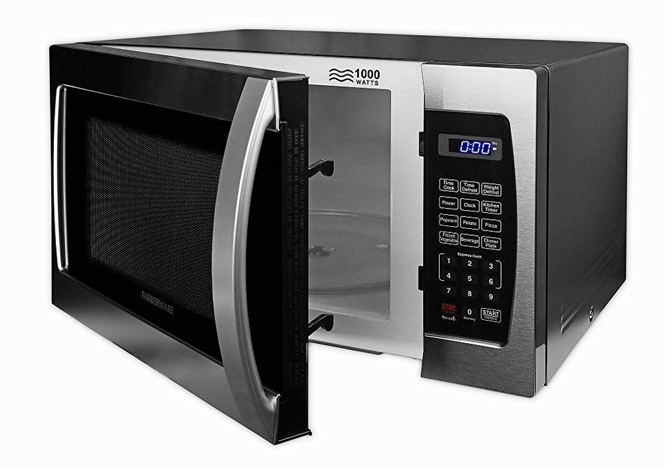 Farberware FMWO13AHTBKE Professional 1000W Microwave Oven, 1.3 cu. ft