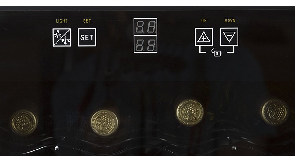 Kalorik 16Bottle Wine Cooler, Black/Silver free image download