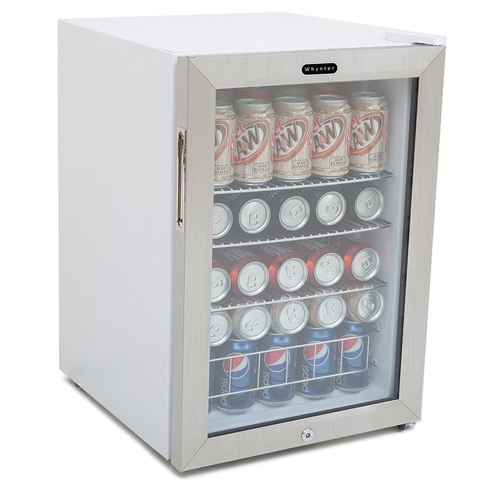 Whynter BR091WS Beverage Refrigerator with Lock, 90 Can Capacity