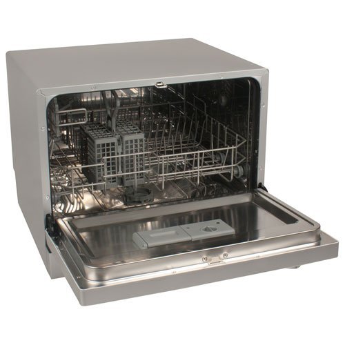 EdgeStar 6 Place Setting Countertop Portable Dishwasher Silver N4