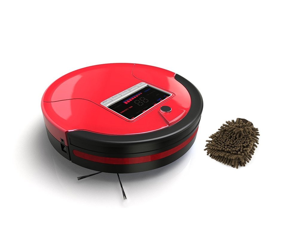 Bobsweep Pethair Robotic Vacuum Cleaner and Mop, Pet Hair 4in1, Rouge