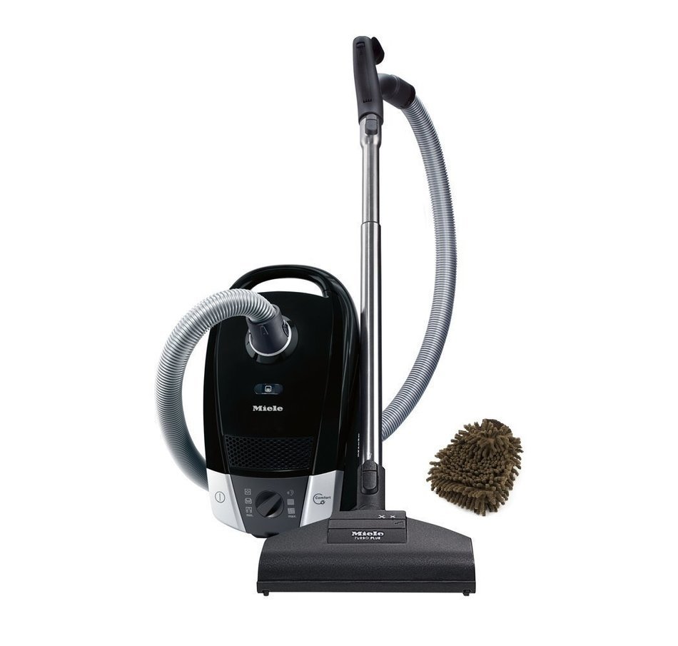 Miele C2 Onyx Bags Vacuum Compact Canister Cleaner, Obsidian Black