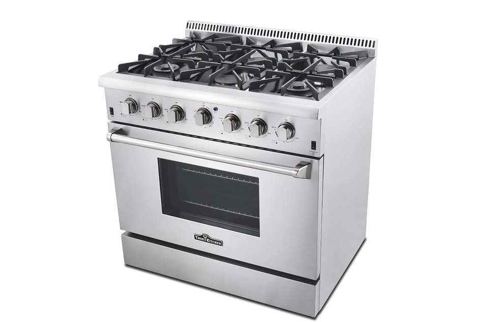 36" THOR KITCHEN 6 BURNER DUAL FUEL RANGE N2 free image download