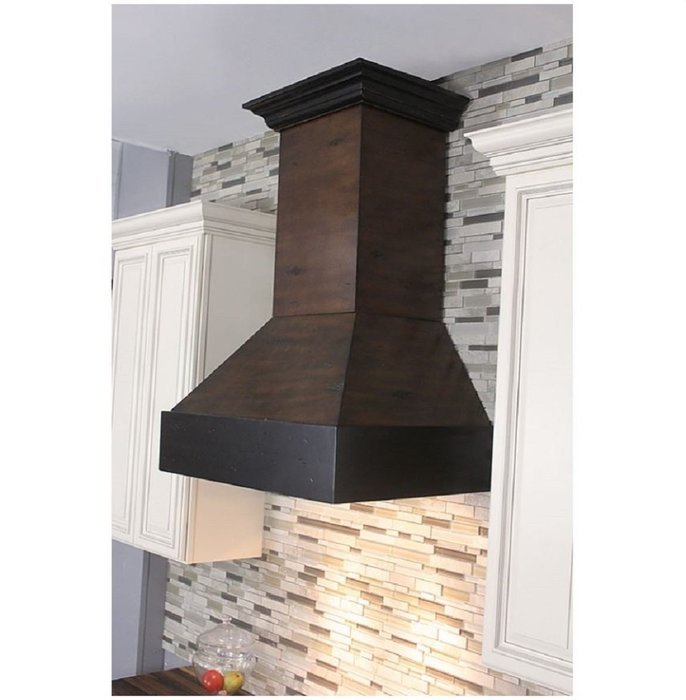 Z Line 355AH30 1200 CFM Wooden Wall Mount Range Hood, 30", Antigua