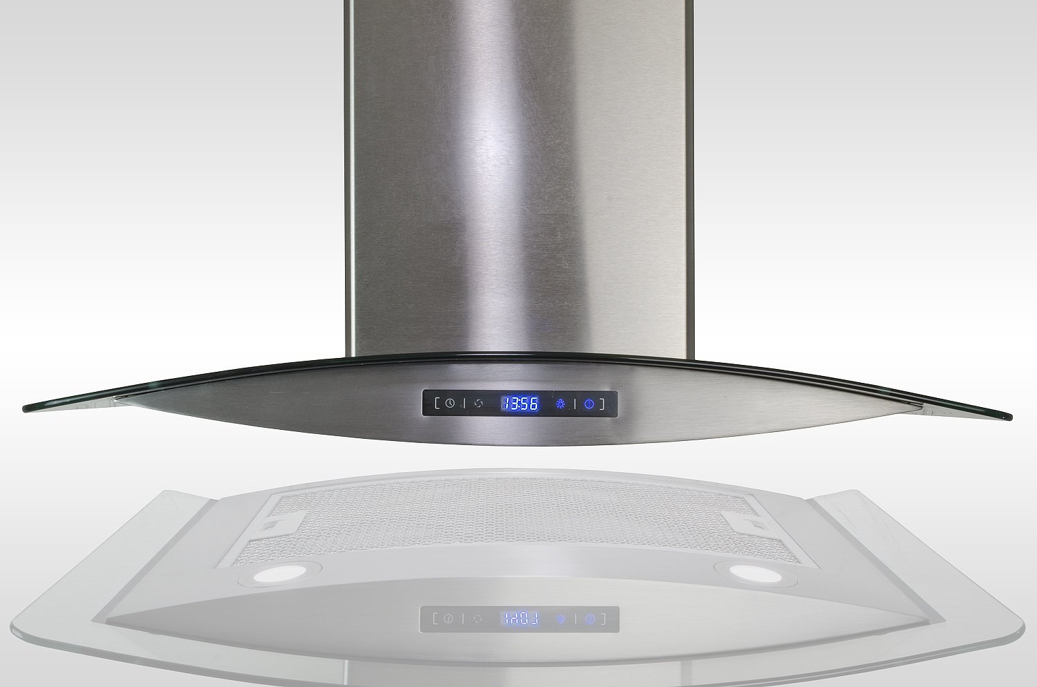 AKDY New 30" European Style Wall Mount Stainless Steel Glass Range Hood