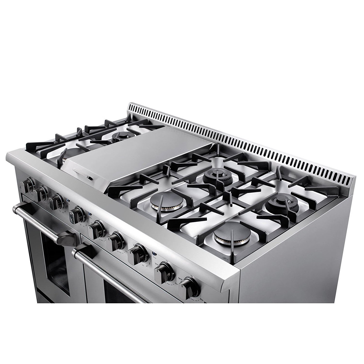 48" Dual Fuel Range 6 Burner With Double Oven and Griddle free image