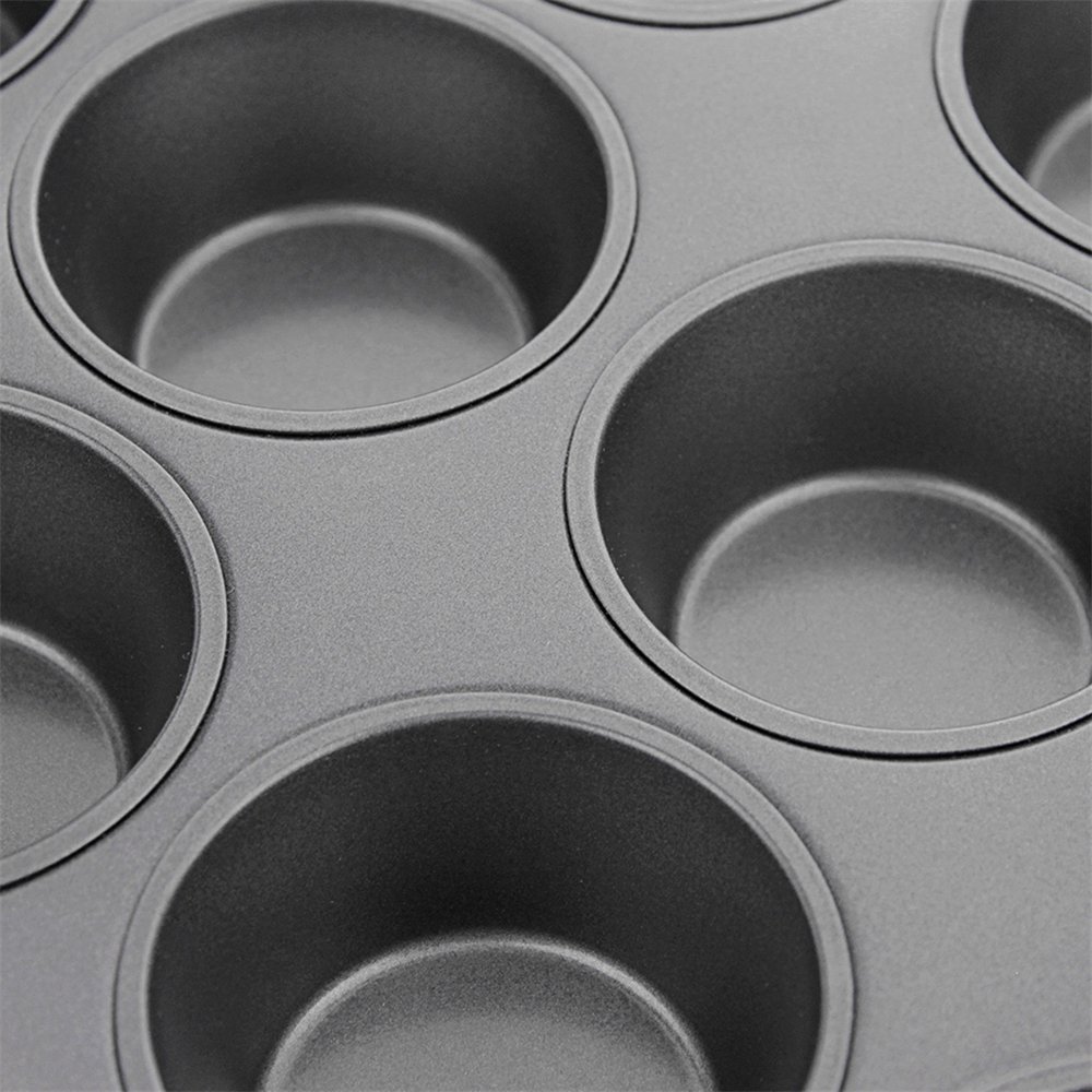 Nonstick Muffin Pan 12Cup, PAMISO Reusable carbon steel Regular Muffin