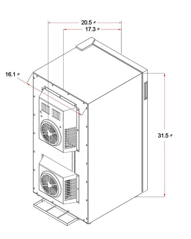 AKDY 32 BTL Electric Wine Cooler Cellar Chiller Single Zone AZEA44EC