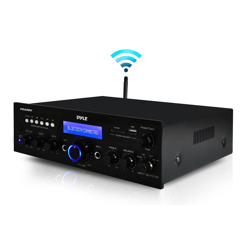 Pyle PDA6BU 200 Watt Bluetooth Stereo Amplifier Receiver with Remote