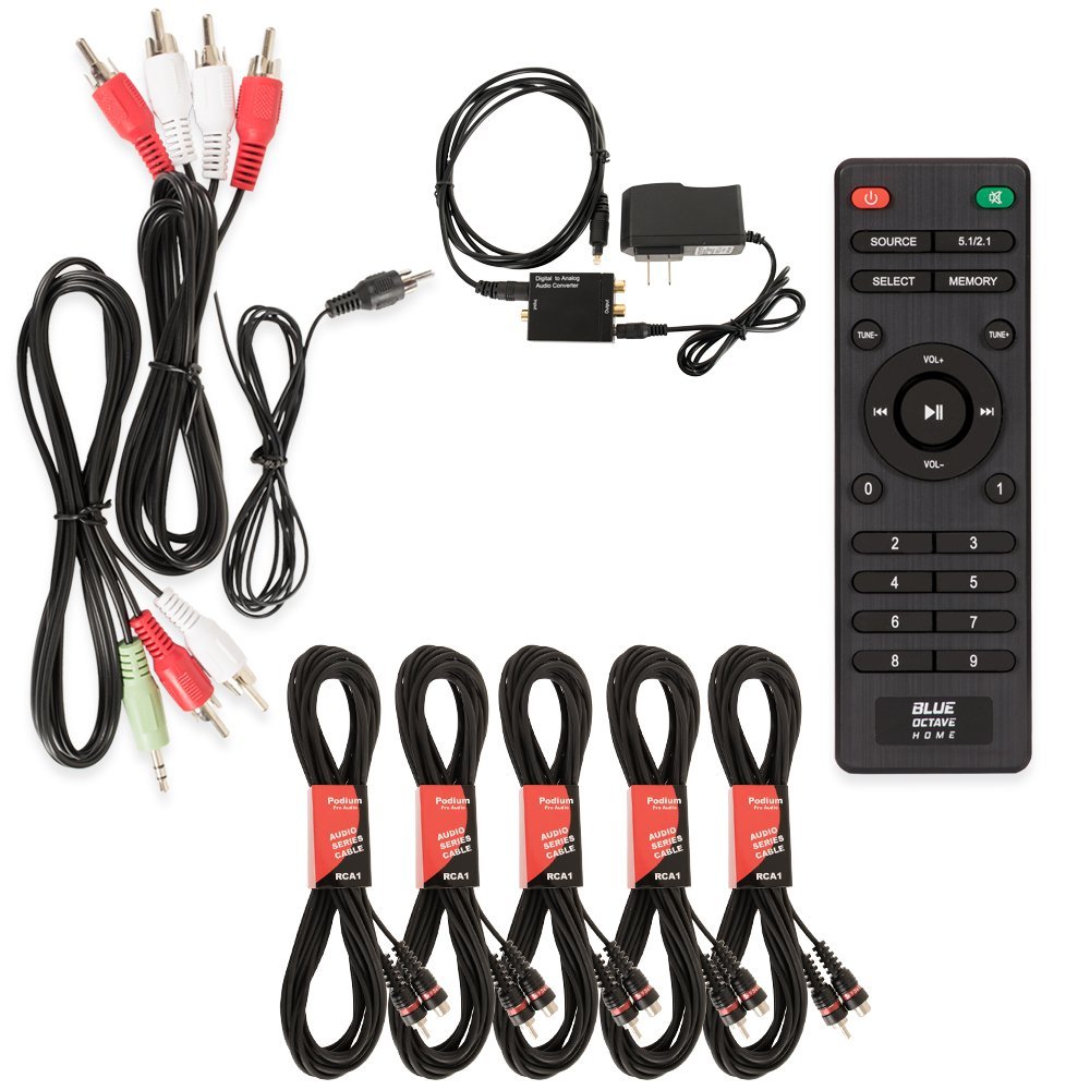 Blue Octave B51 Home Theater 5.1 Speaker System with USB FM Optical