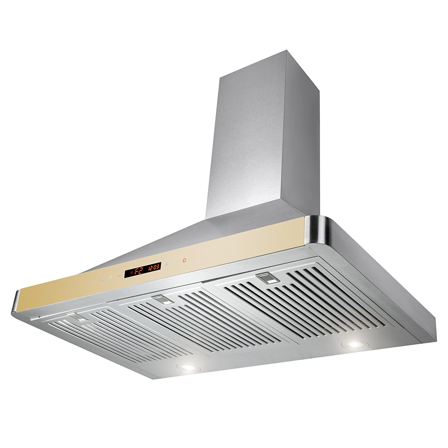 GOLDEN VANTAGE 36" Wall Mount Stainless Steel Ductless Range Hood