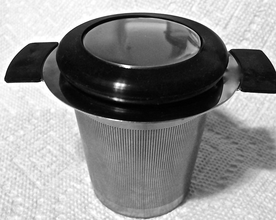 WingTipped Stainless Steel Tea Strainer with Cover N8 free image download