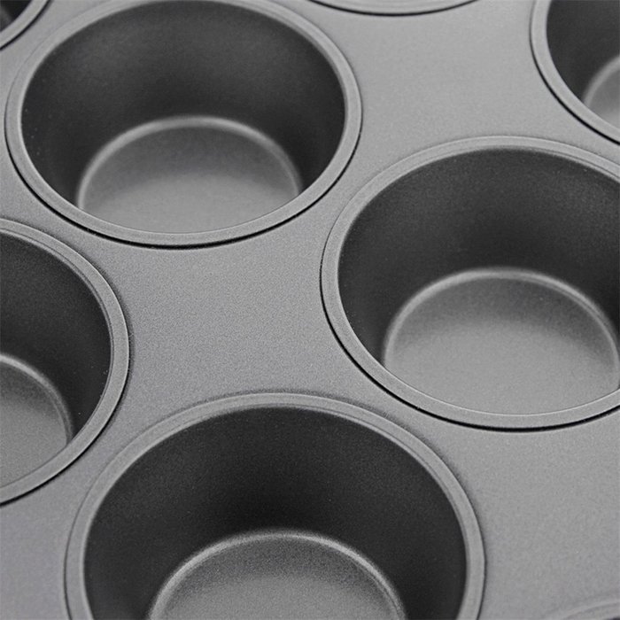 Nonstick Muffin Pan 12Cup, PAMISO Reusable carbon steel Regular Muffin