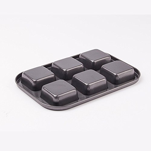 Gabkey 8 Cup Mini Rectangle Nonstick Toast Bread Cake Baking Pans Loaf