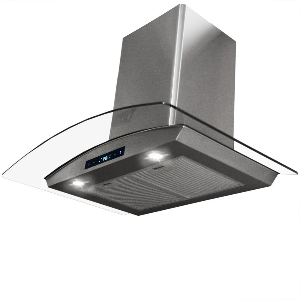 30" Stainless Steel Kitchen Powerful Wall Mount Range Hood Vent Touch