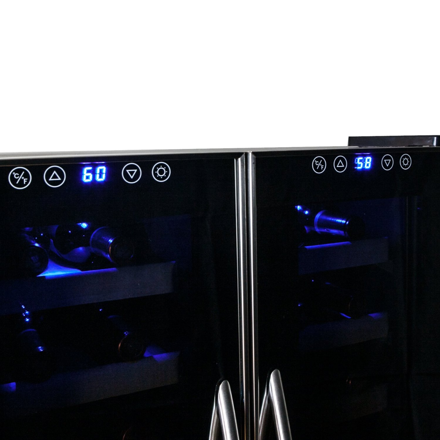 AKDY® 32 Bottle Dual Zone Thermoelectric Freestanding Wine Cooler