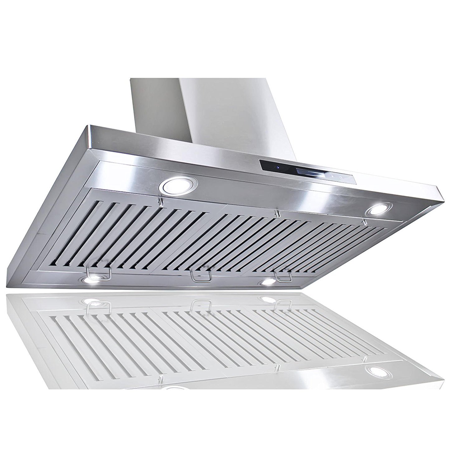 Golden Vantage Stainless Steel 36" Euro Style Island Mount Range Hood