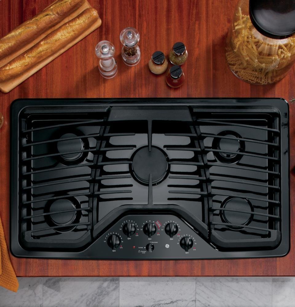 GE PGP976DETBB Profile 36" Black Gas Sealed Burner Cooktop N3 free