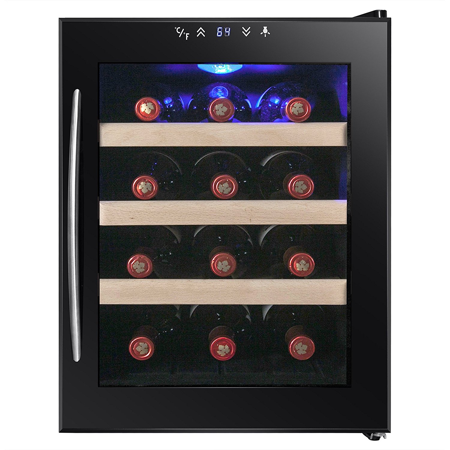 AKDY® 12 Bottles Thermoelectric LED Display Touch Temperature Control