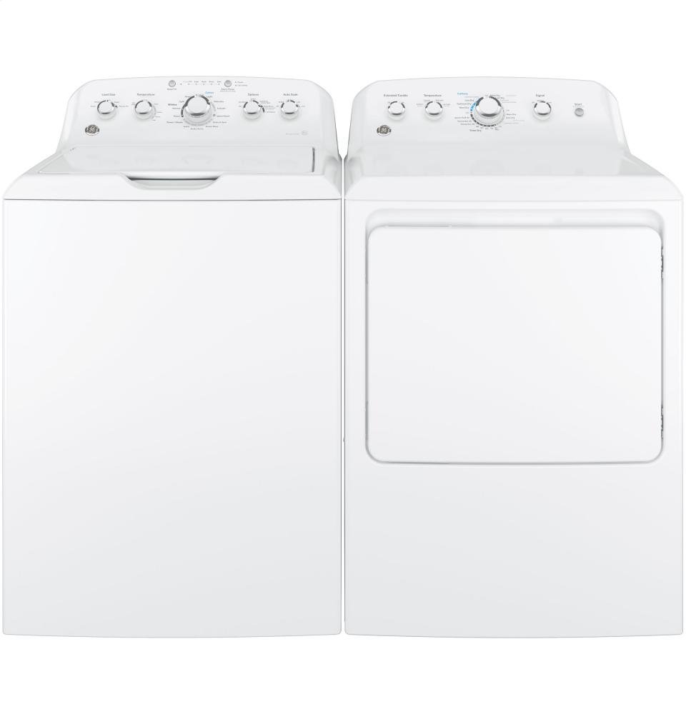GE GTX42GASJWW 27" Front Load Gas Dryer with 6.2 cu. ft. Capacity in