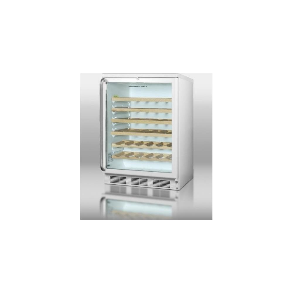 Summit SCR600LSH 24" Wide GlassDoor Refrigerator With Factory Installed