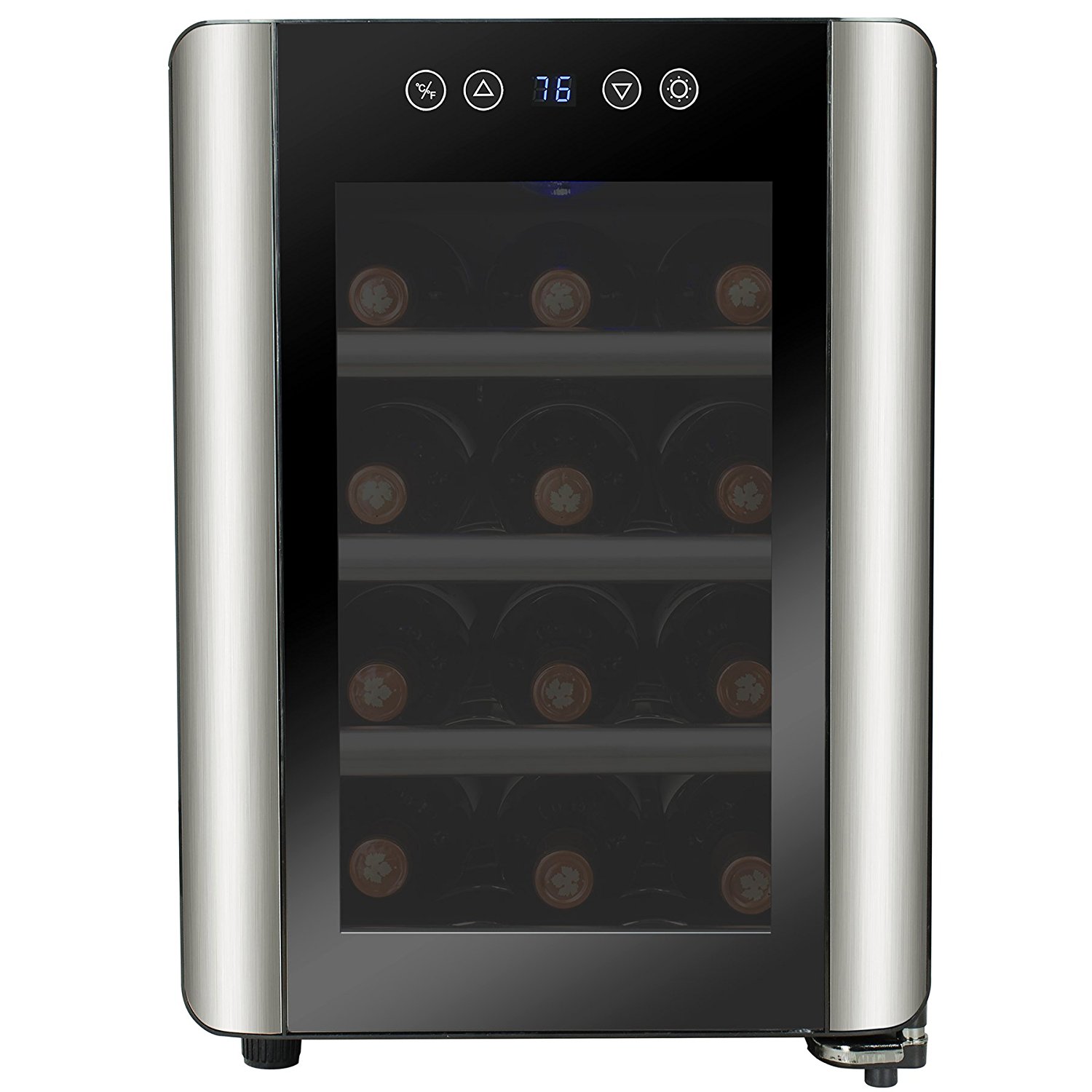 AKDY® 8 Bottle Single Zone Thermoelectric Counter Top Freestanding Wine