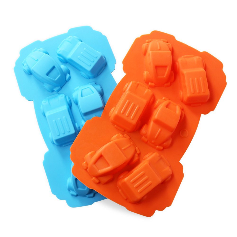 Candy Making Molds, 2PCS YYP [6 Cavity Car Shape Mold] Silicone Candy