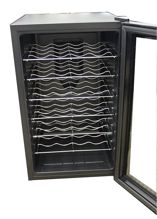 HOMEIMAGE Thermo Electric Wine Cooler w/ Tinted Glass Door 28 Bottles HI28T N3 free image