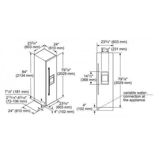 Thermador 24 In. Panel Ready Freezer Column T24ID800RP N6 free image