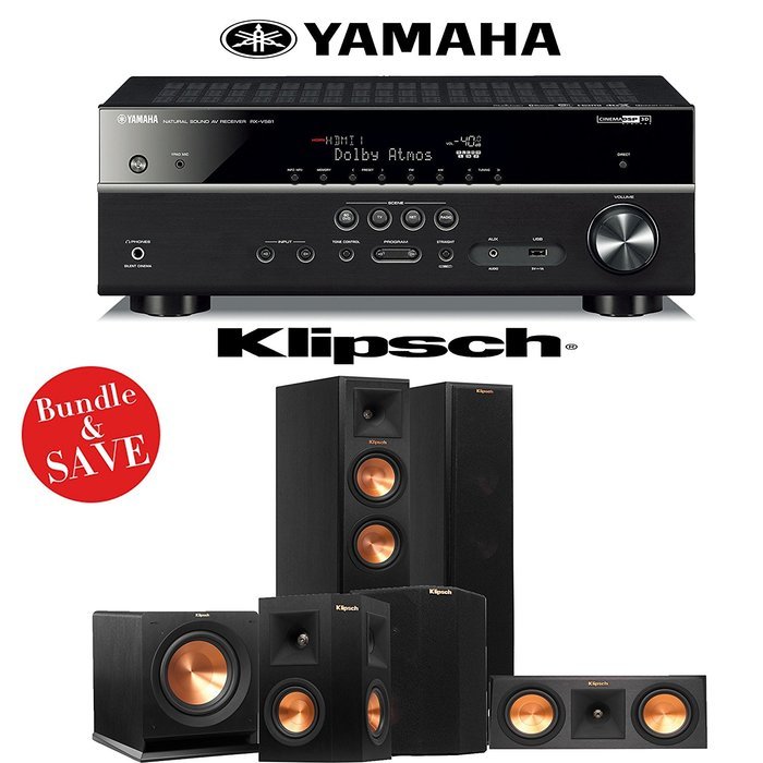 Klipsch RP250F 5.1 Reference Premiere Home Theater System with Yamaha