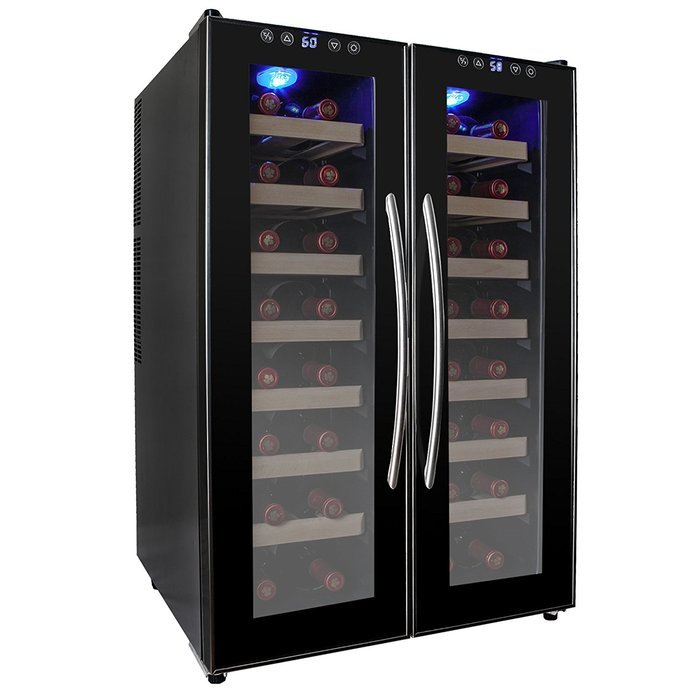AKDY® 32 Bottle Dual Zone Thermoelectric Freestanding Wine Cooler