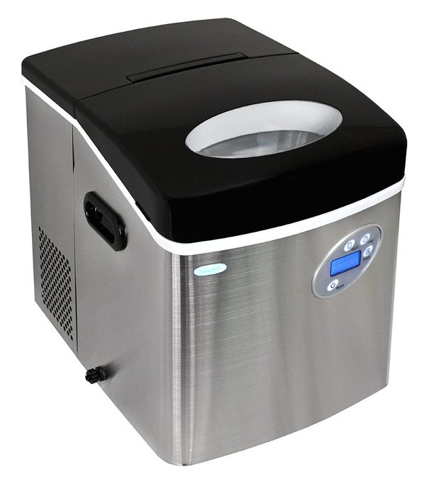 Newair AI215SS Stainless Steel Portable Ice Maker with 50 Lbs. Daily