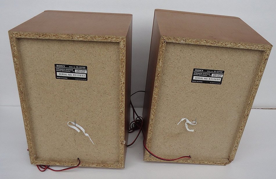 Sony Bookshelf Speakers Model SSCEP707 Stereo Speakers Pair N6 free