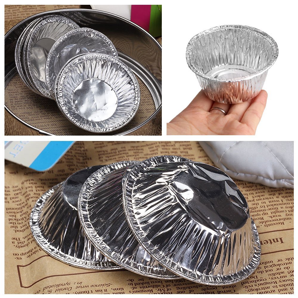 150pcs Disposable Aluminum Foil Baking Cookie Muffin Cupcake Egg Tart