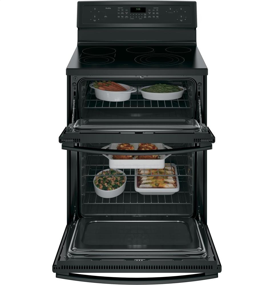GE PB960DJBB Profile 30" Black Electric Smoothtop Double Oven Range