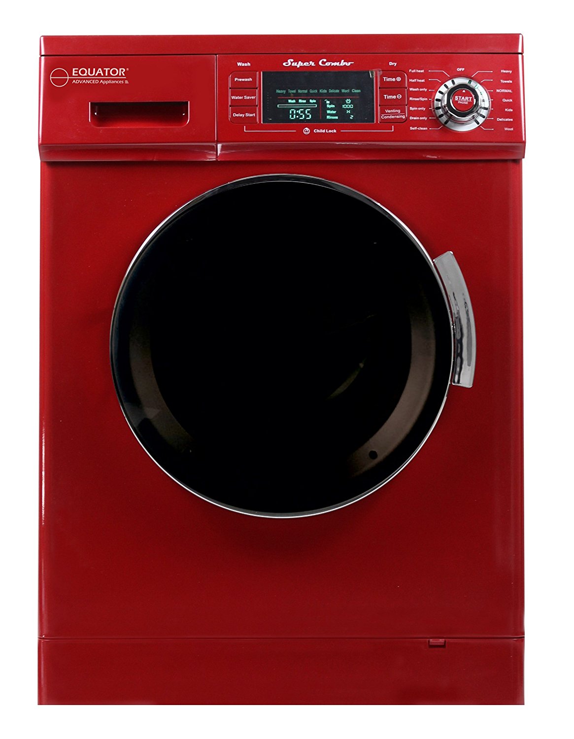 ECOAP EZ 4000 CV Merlot Equator 13 lbs Convertible Combo Washer Dryer