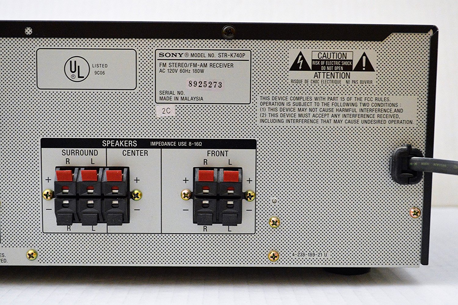 SONY STRK740P SILVER FM STEREO FM AM RECEIVER 5.1 CHANNEL DIGITAL