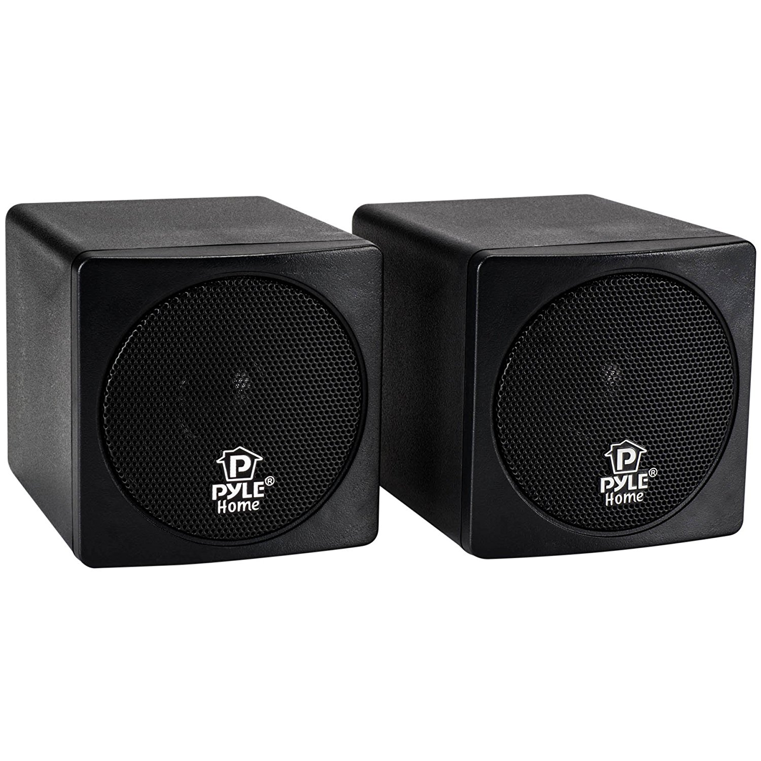 PYLE HOME PCB3BK 3" 100Watt MiniCube Bookshelf Speakers (Black) N2