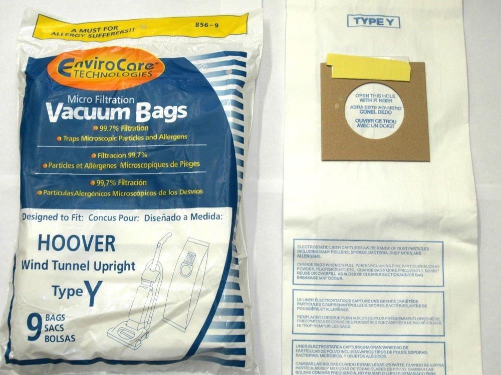 Vacuum Cleaner Bags Hoover WindTunnel Upright Type Y Vacuum Bags Microfiltration with Closure