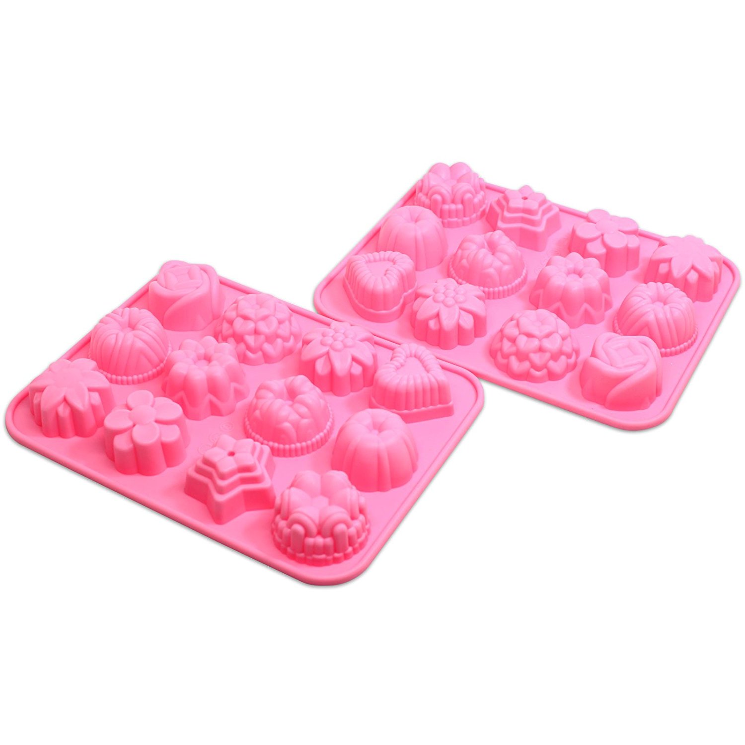 2Pack Silicone Baking Molds 12 Cavity Bakeware Molds for Cupcakes