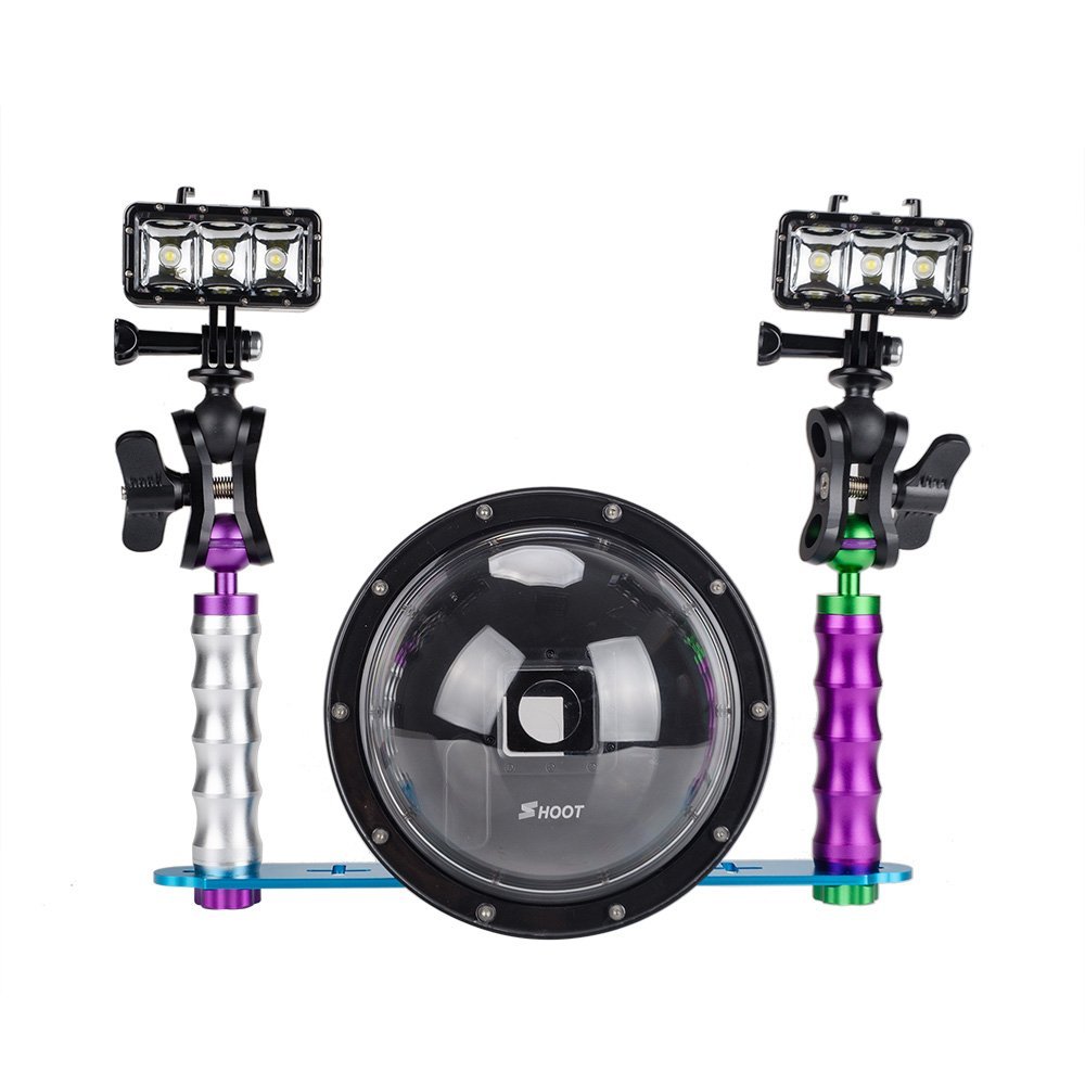 Lightwish 40M Waterproof Diving LED Video Light (CRI95+) + Dome Port