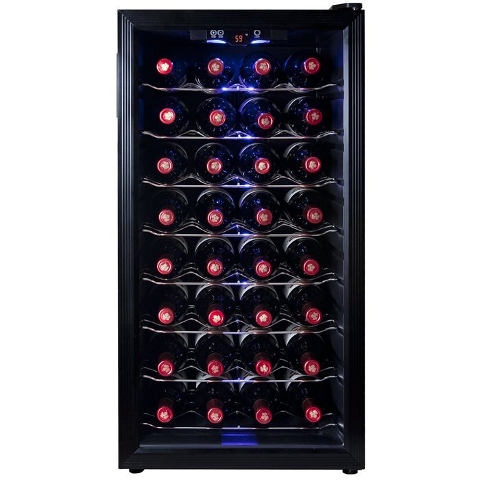 AKDY® 8 Bottle Single Zone Thermoelectric Counter Top Freestanding Wine