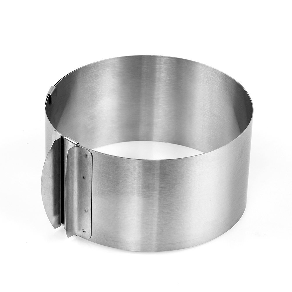 Yoofor Adjustable Stainless Steel Cake Ring 612 inch N4 free image