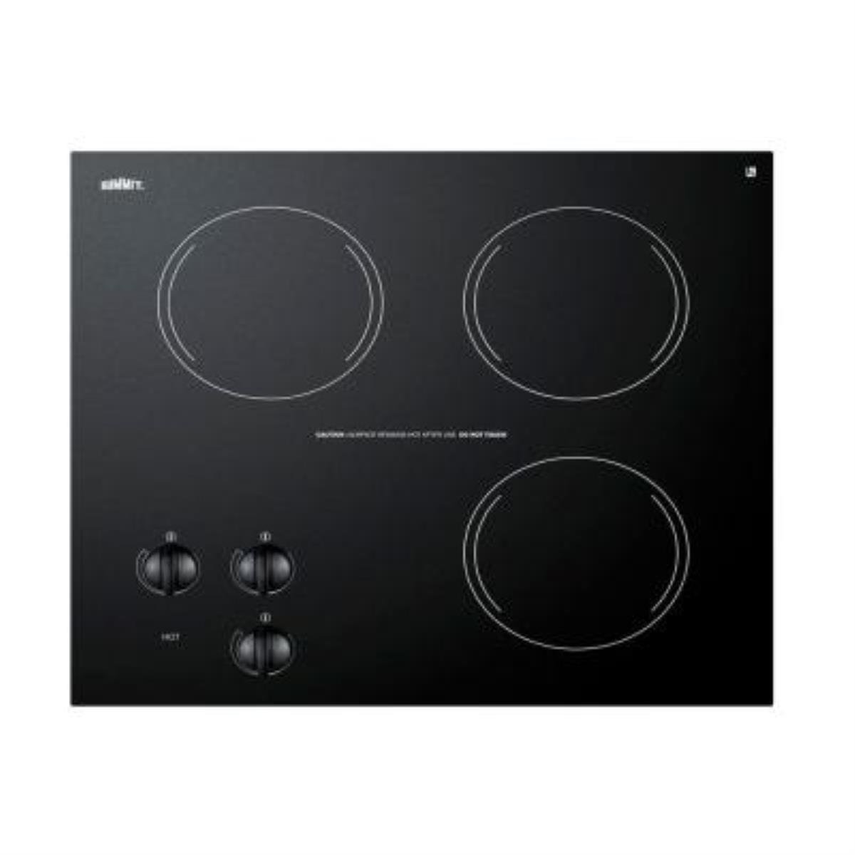 Summit CR3240 21" Coil Electric Cooktop With 3 1200W Burners Black