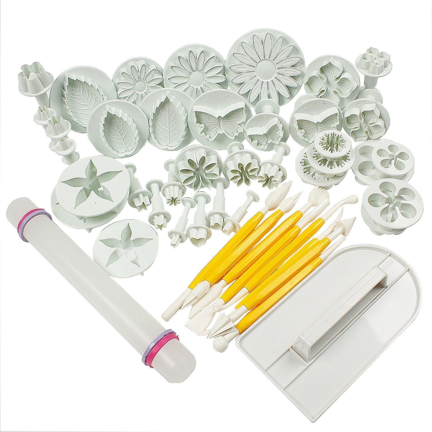 HOSL Cake Tools 14 sets (46pcs) Flower Fondant Cake Sugarcraft