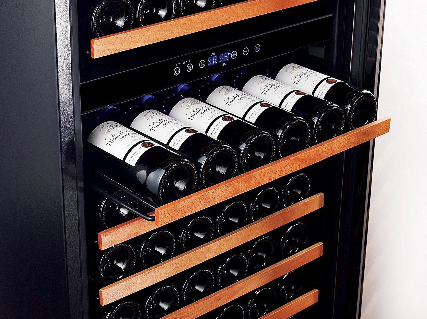 Smith & Hanks 166 Bottle Dual Zone Wine Refrigerator, Stainless Steel