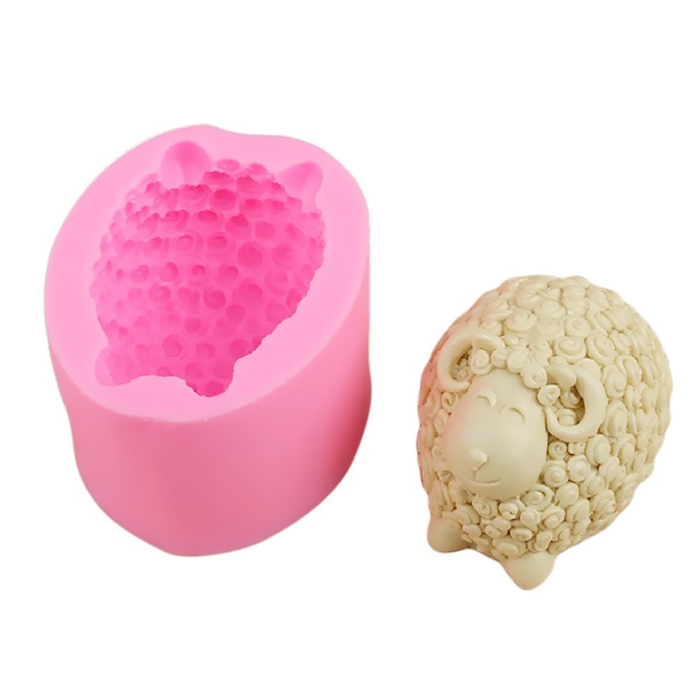 Ablevel Curly Sheep Silicone Soap Cupcake Mold Craft Mold DIY Handmade