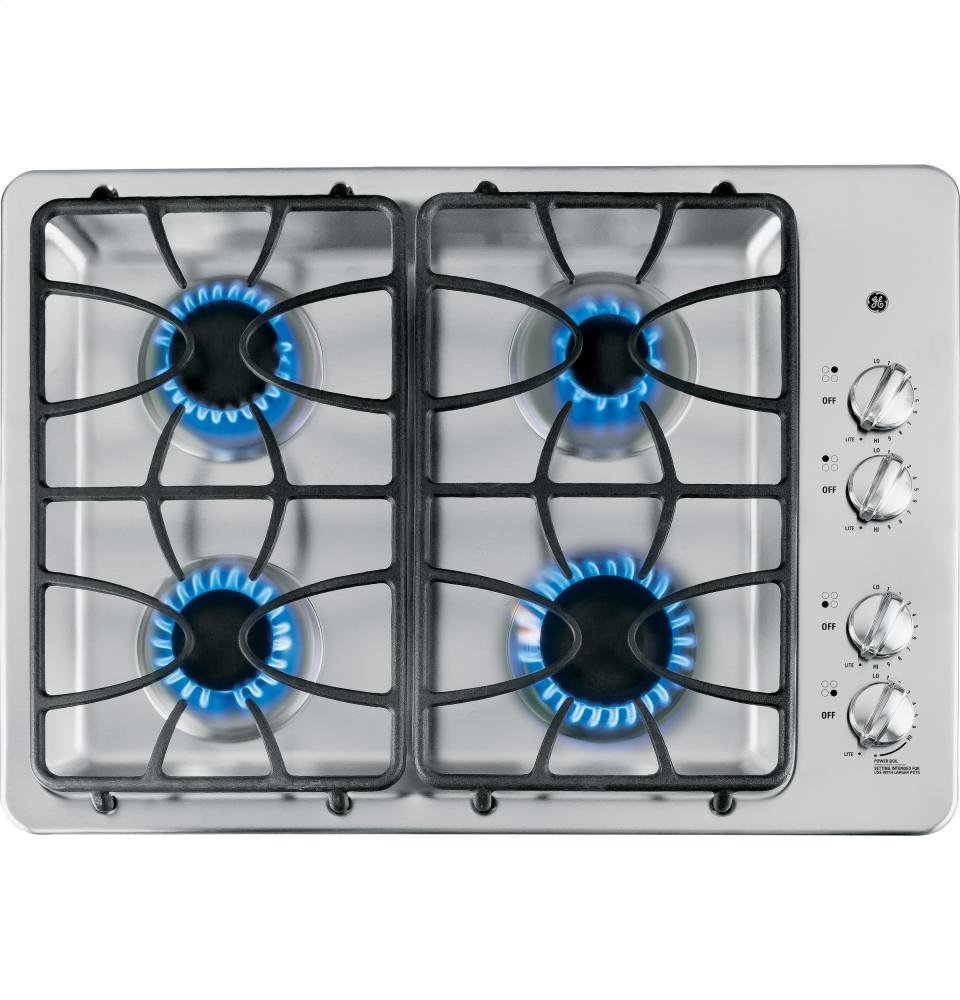 GE JGP333SETSS 30" Stainless Steel Gas Sealed Burner Cooktop N2 free
